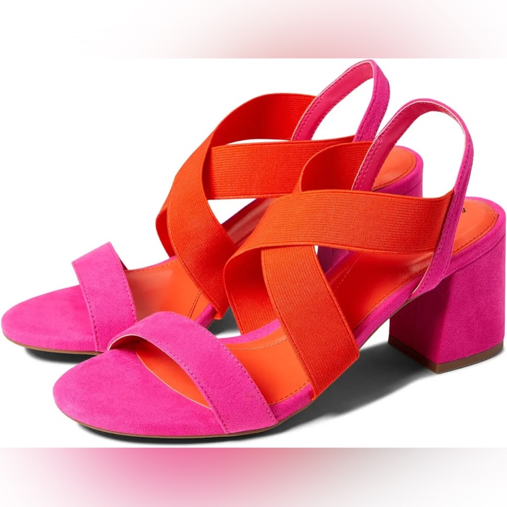 Anne Klein iflex Vibrant Pink & Orange Dress Sandal. NWT.🩷🧡